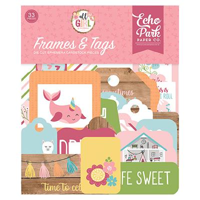 Echo Park All Girl Die Cuts - Frames & Tags